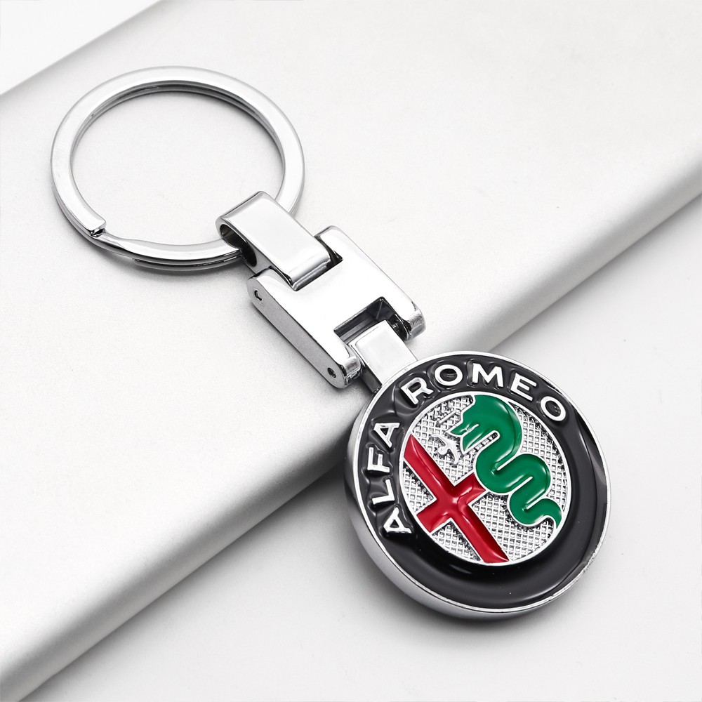 Móc khóa nhôm doanh nhân tinh tế và chất lượng cao sành điệu có logo cho ALFA ROMEO- Giulia Stelvio 