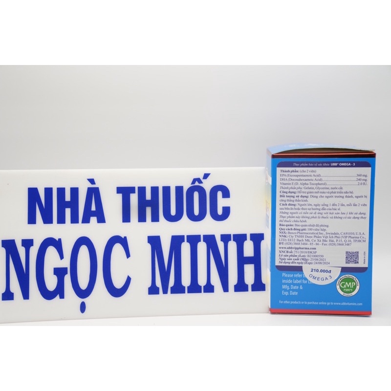 ✅ [Chính Hãng] Omega-3 Alaska Fish Oil. viên uống omega 3 , hộp 100 VIÊN , HÀNG CHÍNH HÃNG UBB OMEGA3