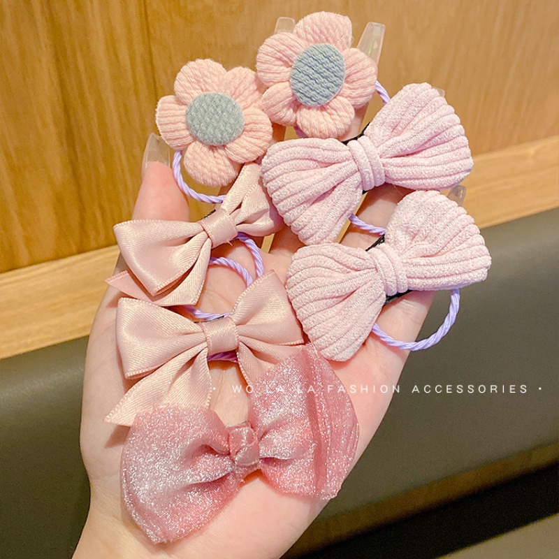 Dây Buộc Tóc Cao Su Hình Nơ Xinh Xắn Cho Bé Gái