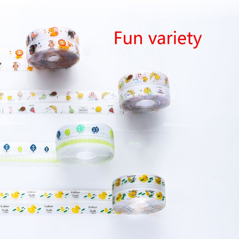 Cuộn Băng Dính Chống Thấm Nước Chống Bẩn 3.8x320cm Họa Tiết Hoạt Hình Có Thể Tái Sử Dụng