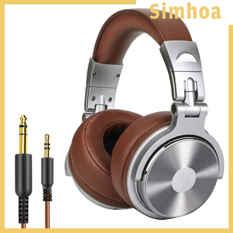 [SIMHOA] Pro-30 Over Ear Headphones Studio Monitor Mixing DJ Stereo Headsets w/Mic