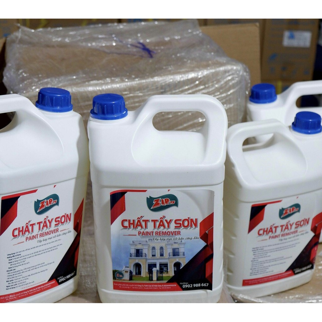 Chất tẩy sơn, băng keo, xi măng ZIPts (can 5l)