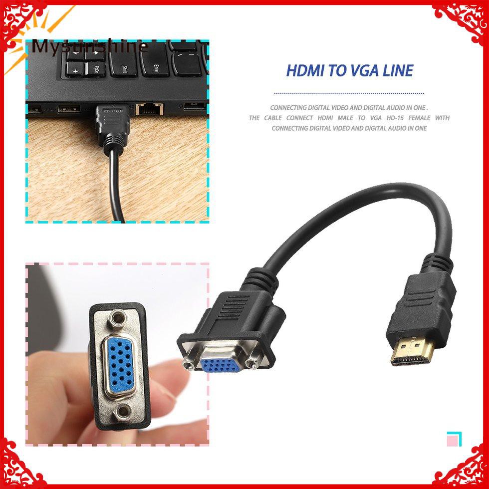 Cáp Chuyển Đổi Hdmi Sang Vga D-sub 15 Pin Cho Hdtv