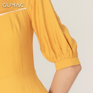 Đầm cổ U tay phồng GUMAC DA930