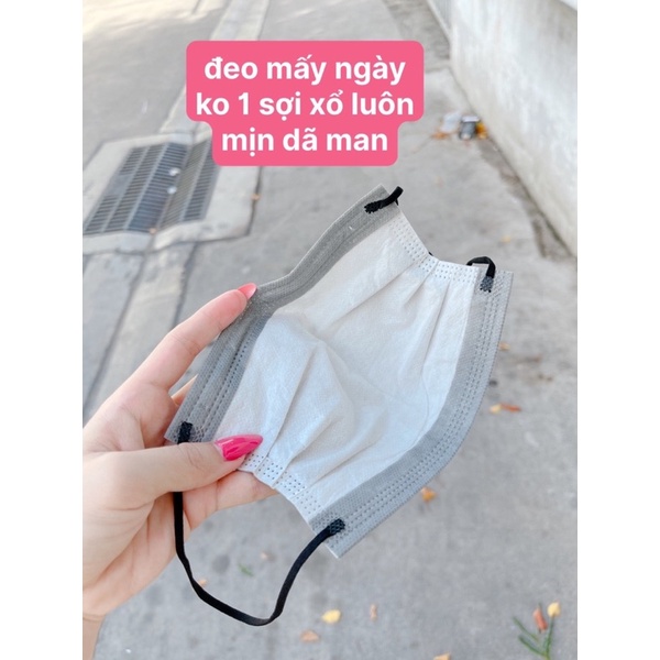 Khẩu trang Thái Lan  1 LỚP hộp 50 cái mix 5 màu NGẪU NHIÊN ( KO Xù )