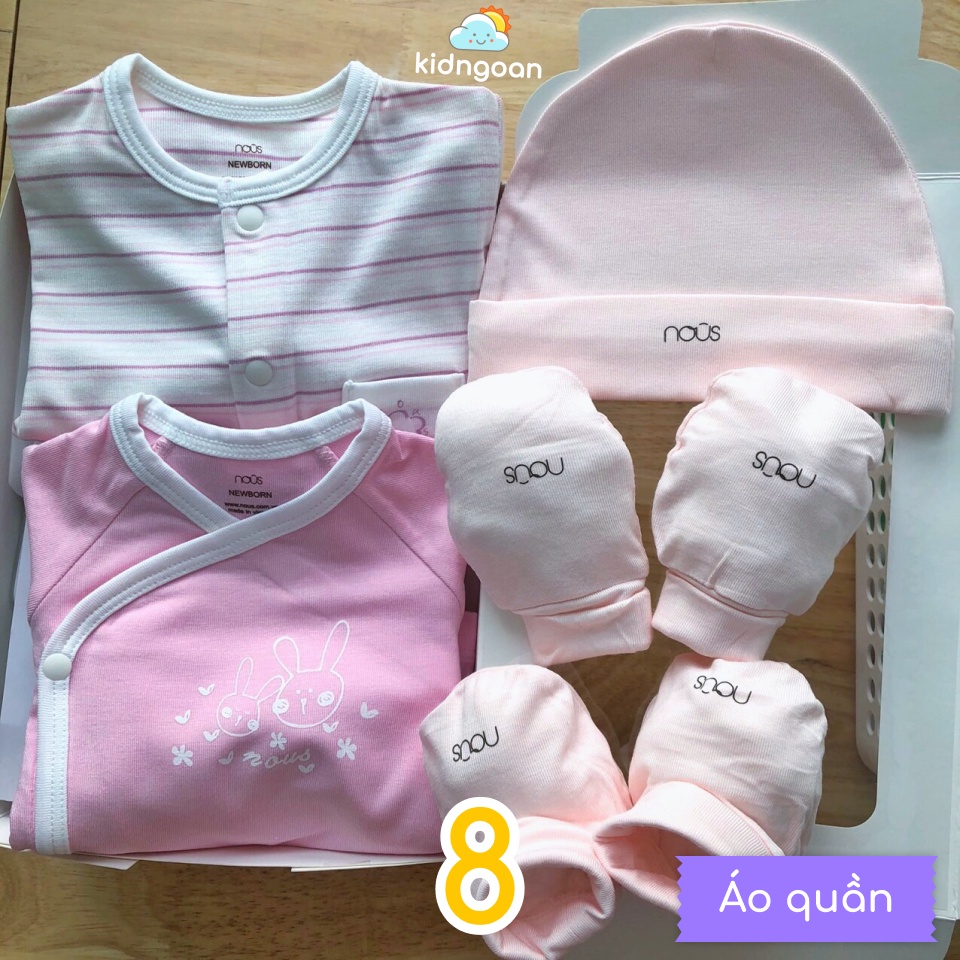 Nous combo áo quần phụ kiện làm quà tặng newborn Kidngoan