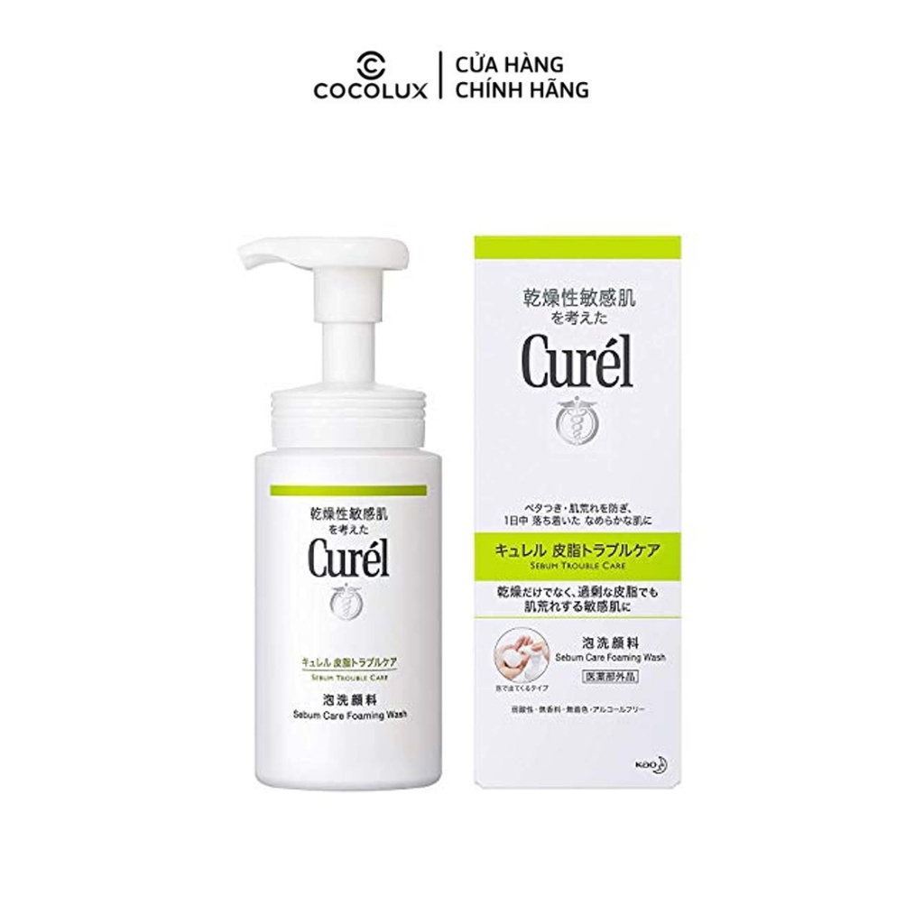 Sữa Rửa Mặt Curel Dạng Bọt Da Dầu 150ml