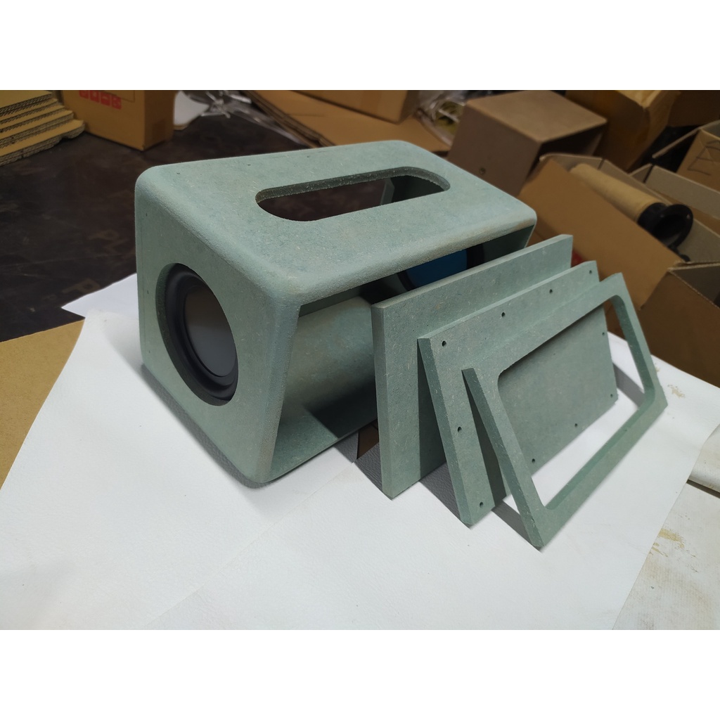 combo Vỏ box đã bọc da kiểu dáng MarshaII KT 23x14x13.5 kèm theo e căng mashall và 2 cộng hưởng 2 bên.