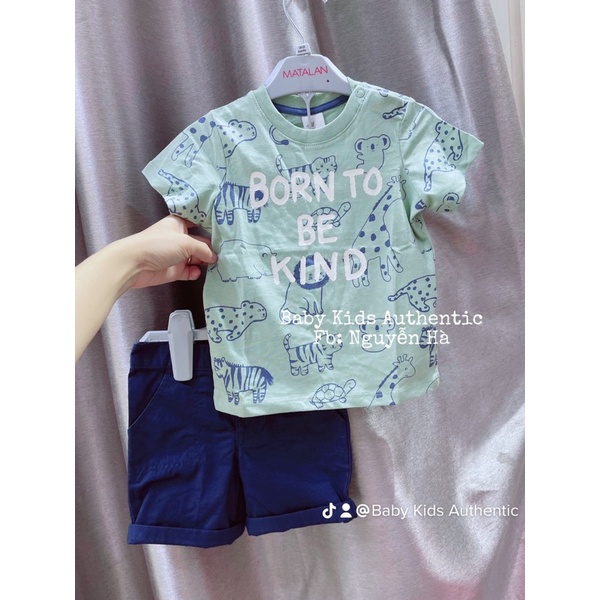Áo cộc tay cotton bé trai HM UK 4-6m 6-9m 12-18m 18-24m 2-3y 3-4y