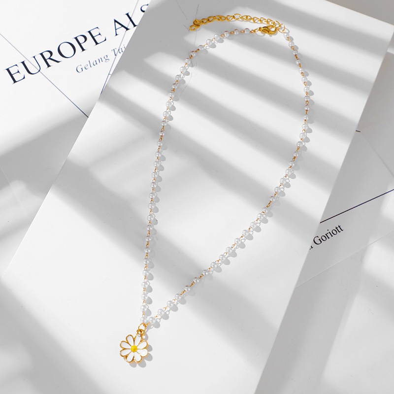 Vòng Cổ Choker Mặt Hoa Cúc Nhiều Màu Sắc Thời Trang