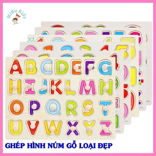 Đồ chơi xếp ghép hình bảng núm gỗ loại đẹp..