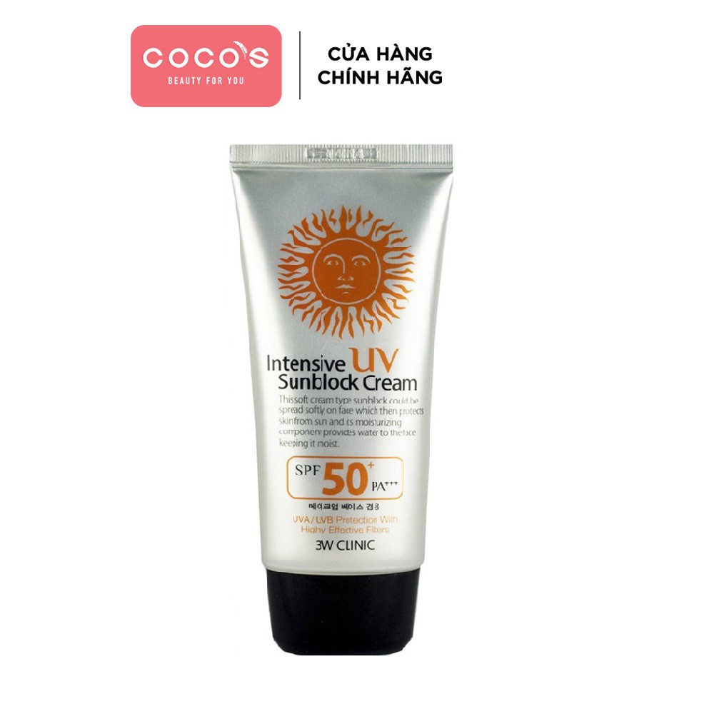 Kem chống nắng 3w Clinic Intensive UV Sunblock Cream SPF 50 Pa+++ 70ml