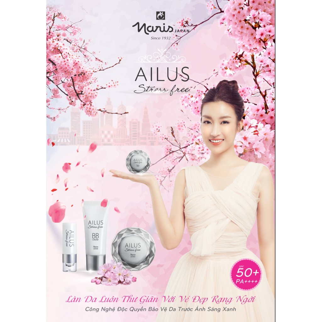 Son Thỏi Mịn Môi Naris Cosmetic Ailus Stress Free Lipstick 4g