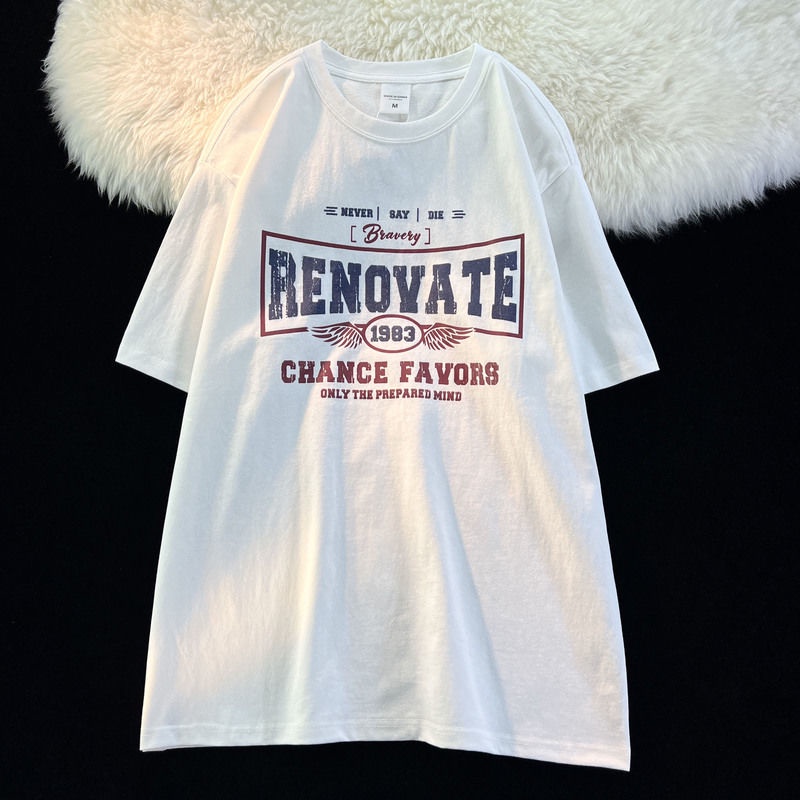 Áo Thun COZOK Tay Ngắn Dáng Rộng In Chữ Tiếng Anh Cá Tính Hợp Thời Trang