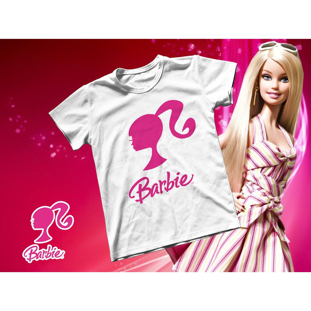 Áo thun Cotton Unisex - Movie - Barbie - Chữ Barbie