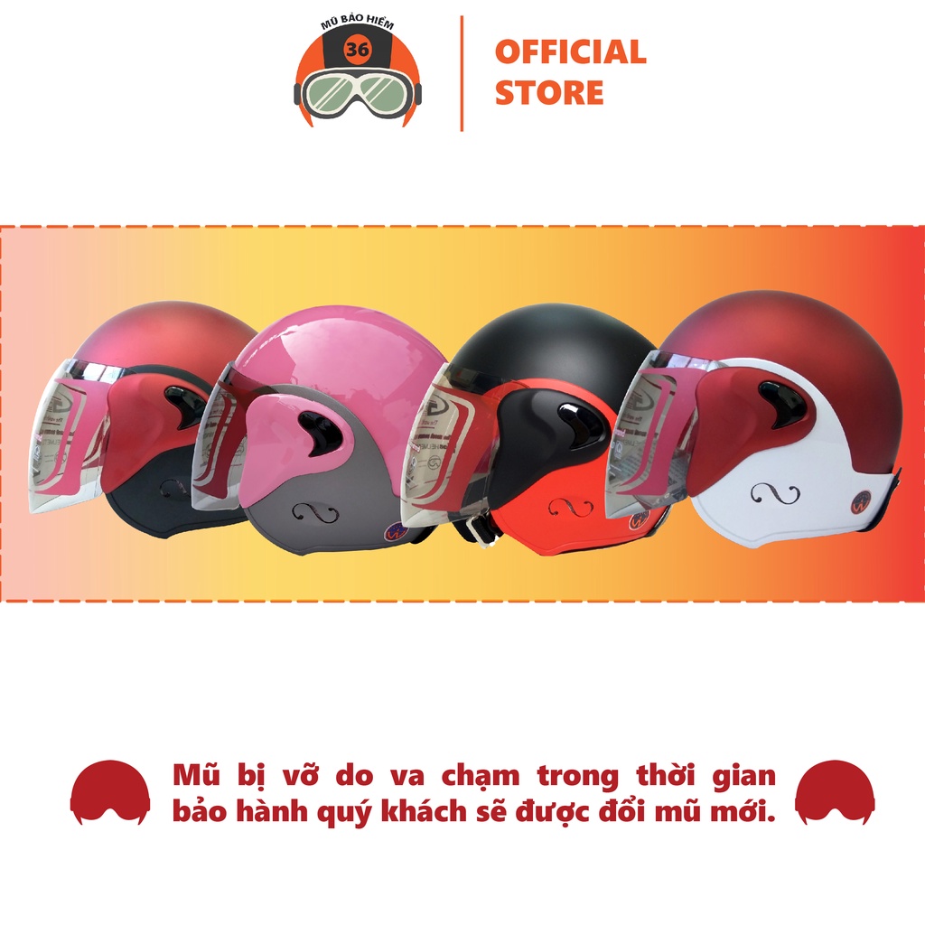 Mũ bảo hiểm ¾ GRS A318K - nhiều màu