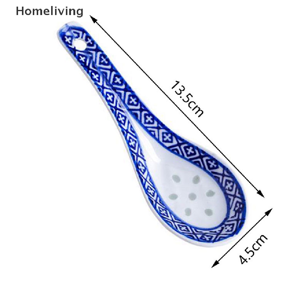 Muỗng súp bằng sứ phong cách Trung Quốc tiện dụng cho nhà bếp