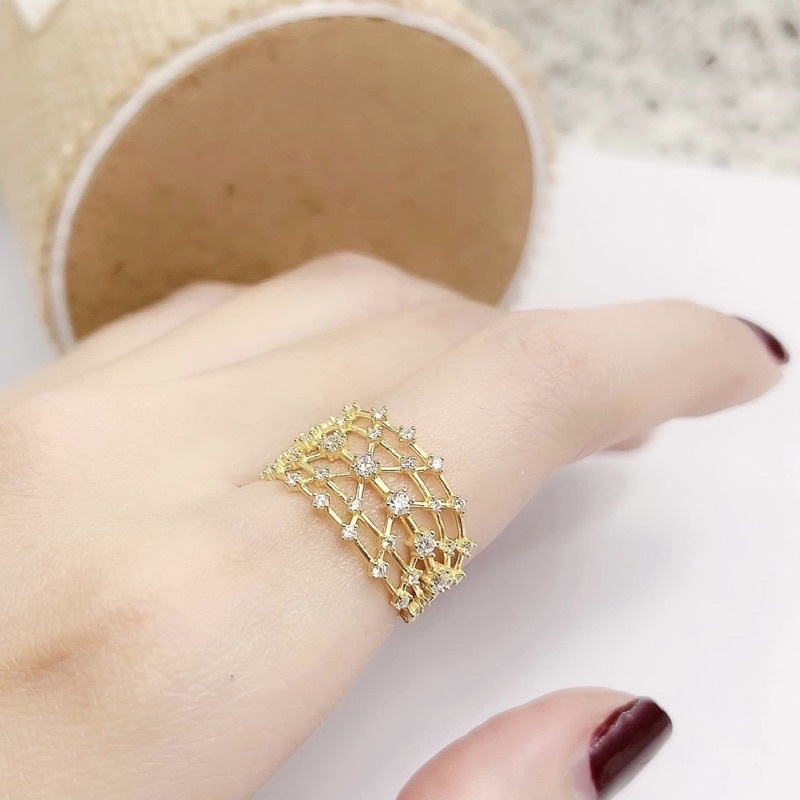 Nhẫn nữ Bạc ta Mạ vàng 24kara siêu đẹp - Vàng bạc Khải Khải