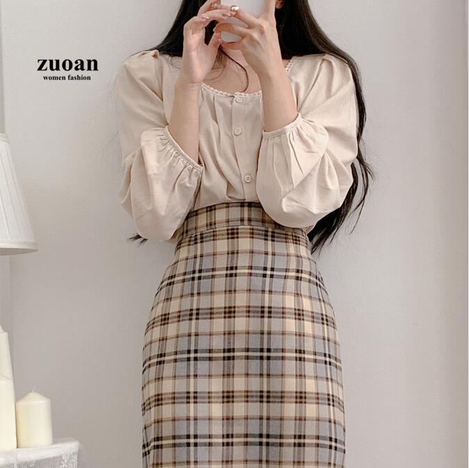 Áo/ Chân váy SUXI màu trơn kiểu Hàn Quốc xinh xắn cho nữ