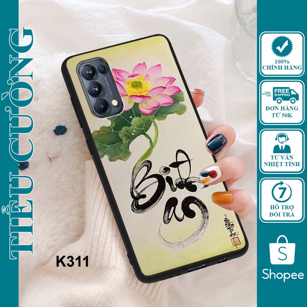 Ốp Oppo Reno 4, Reno 4 Pro, Reno 5 4G in hình thư pháp RẺ BỀN ĐẸP