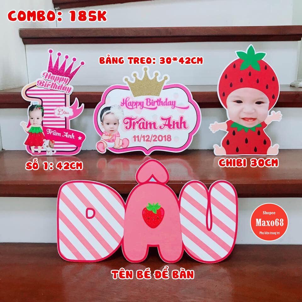 Chibi sinh nhật cho bé gái - Nhiều mẫu