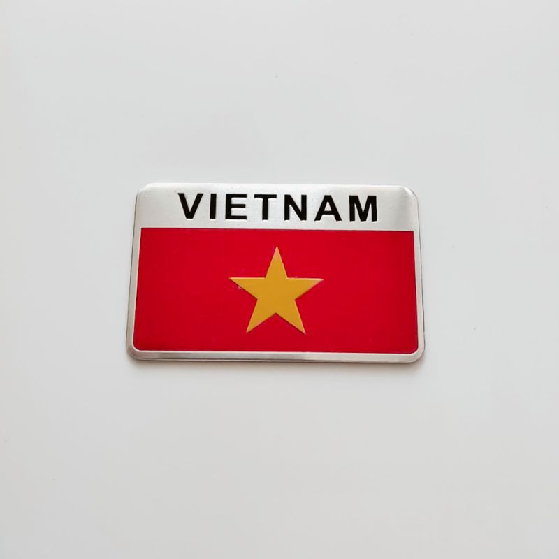 [Mã LIFEAUMAY giảm 10% tối đa 30k đơn 150k] Tem Logo Cờ Việt Nam Bằng Nhôm Nhiều Kiểu