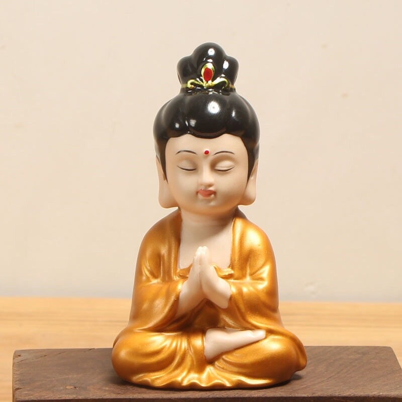 Tượng phật bà quan âm gốm màu
