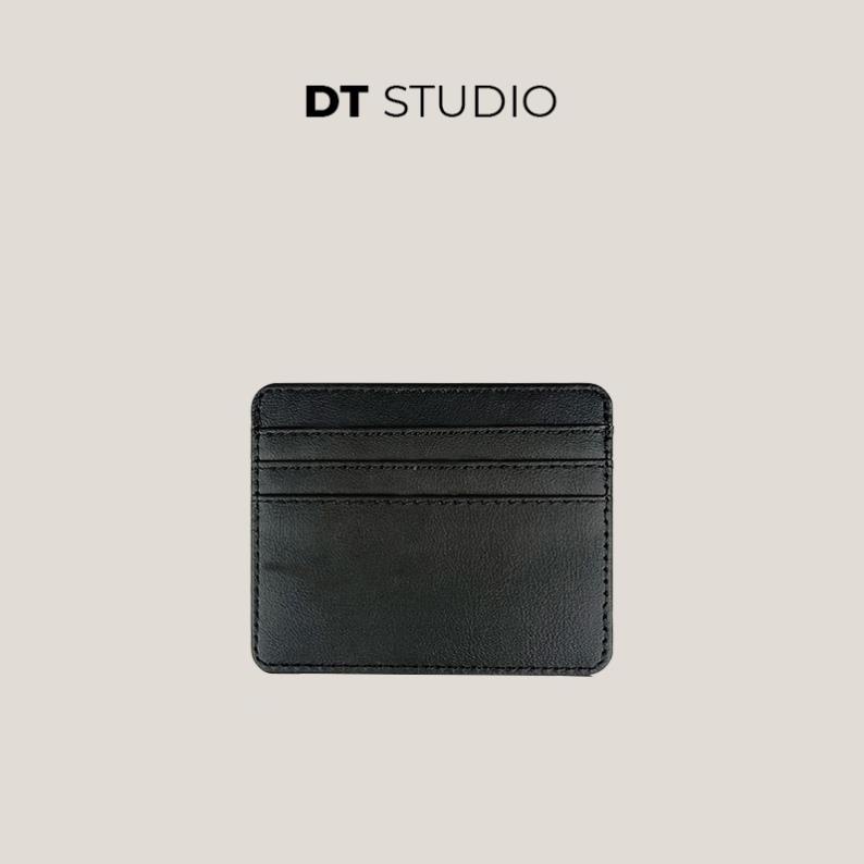 Ví mini đựng thẻ namecard bóp nhỏ gọn cầm tay siêu mỏng 4 ngăn giả da DTSTUDIO 💯