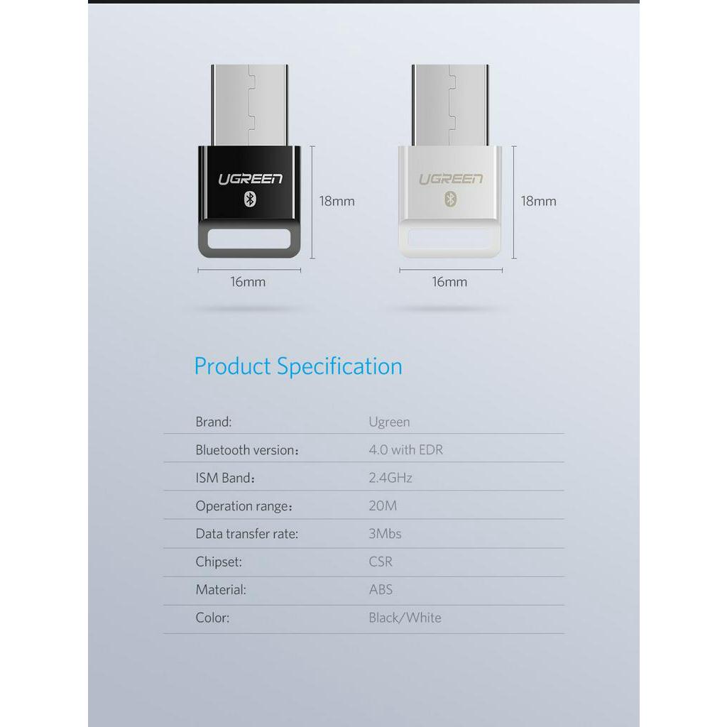 Ugreen Usb Nhận Tín Hiệu Bluetooth 4.0 Cho Máy Tính