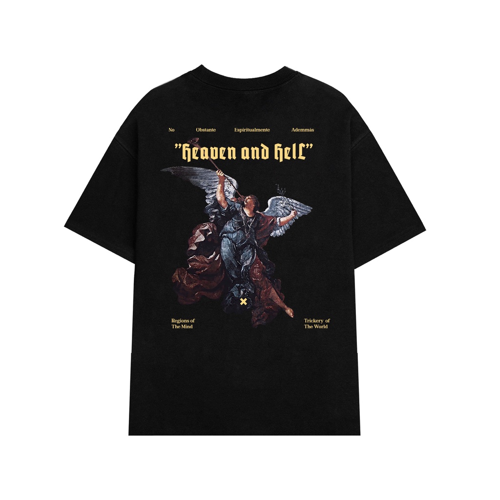 Áo Thun GREEND Unisex Local Brand Tay Lỡ Oversize Black/White Gothic Art Paintings Ver 2 T-Shirt TS051