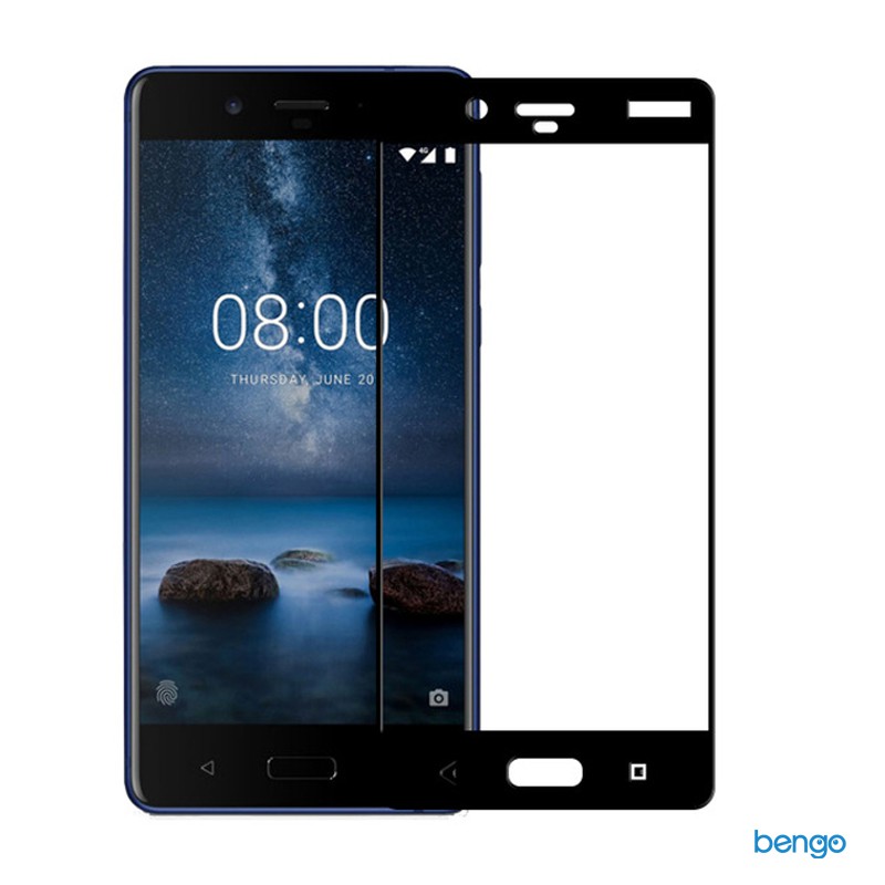 Dán màn hình cường lực Nokia 8 Full màn hình