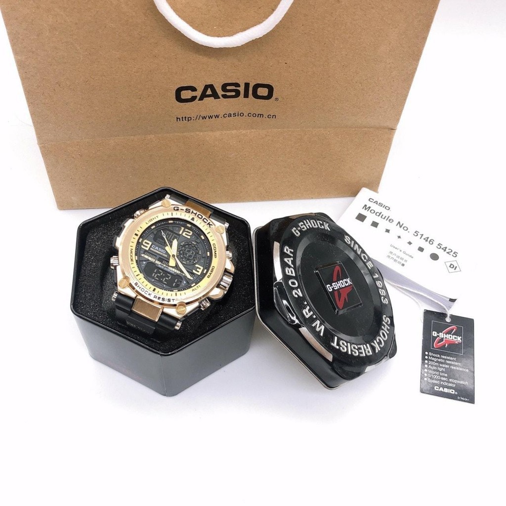 Đồng hồ nam Casio G-shock  MTG S1000 Original Full box_ Kim điện tử_Chống nước 5ATM_Viền Thép không gỉ - Haizz.shop