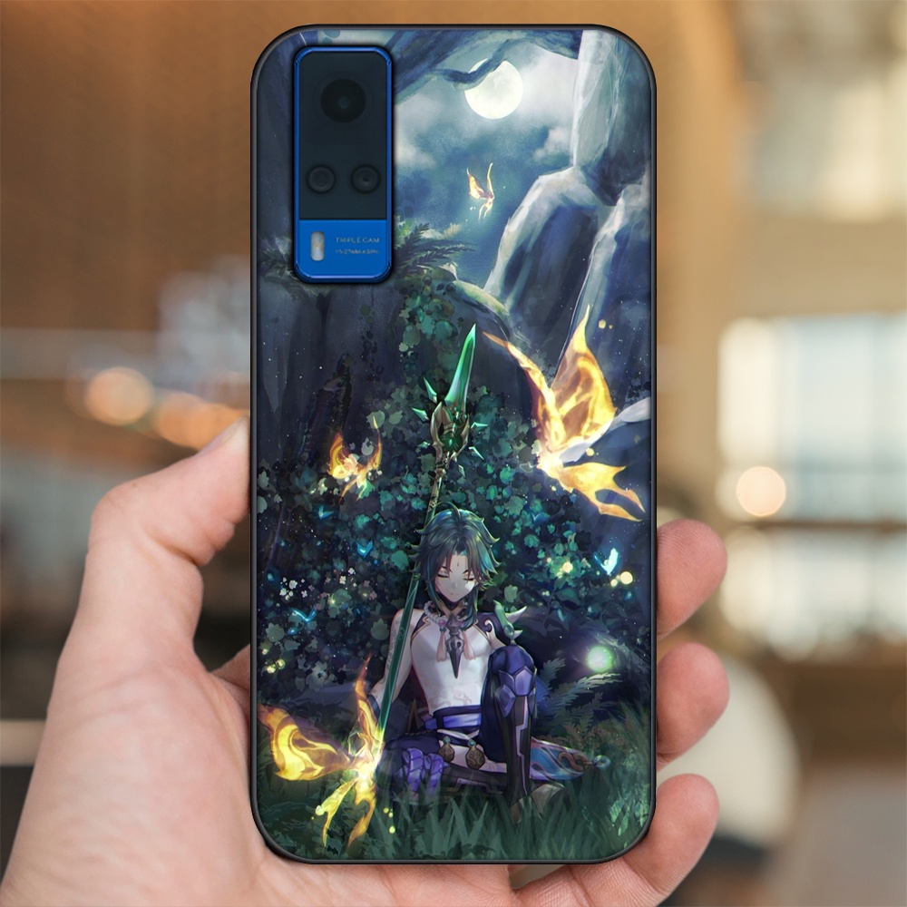 Ốp lưng Vivo Y51 2020, Y53s viền đen in hình Xiao Genshin Impact