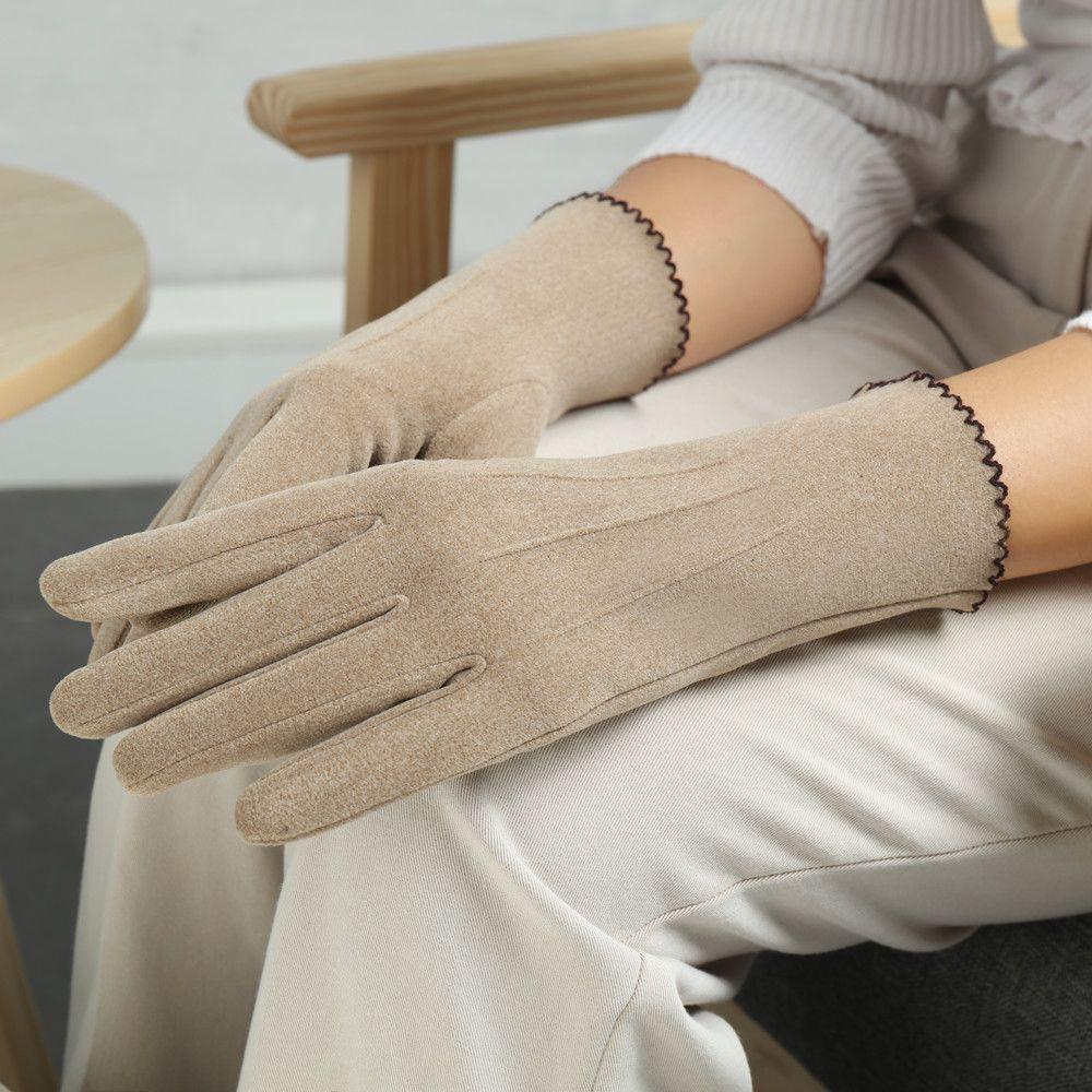 Găng Tay Dày Mềm Mại Giữ Ấm Mùa Đông Cho Nữ