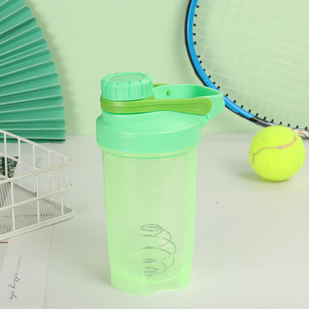 Bình Nhựa Lắc Pha Chế Nước Uống Kèm Dây Bóng Đánh Trứng 500ml Tiện Dụng Mang Theo