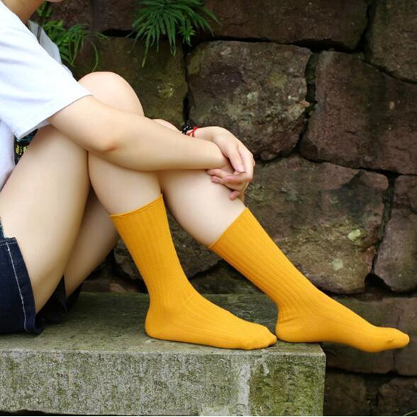 Vớ len cotton giữ ấm phong cách thể thao Hàn Quốc