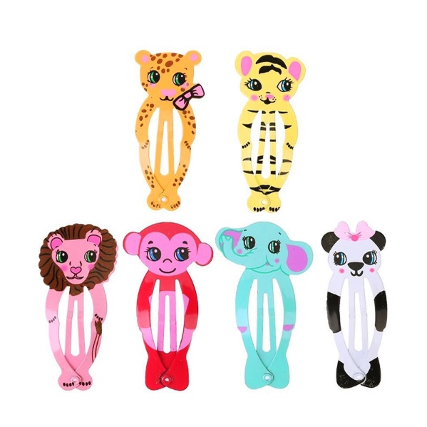 [sale sập sàn] set 3 kẹp tóc cho bé mẫu hoa quả và mẫu thú