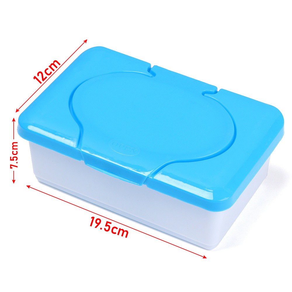 1 Hộp Đựng Khăn Giấy Ướt Bằng Nhựa Nhiều Màu Sắc Tiện Dụng