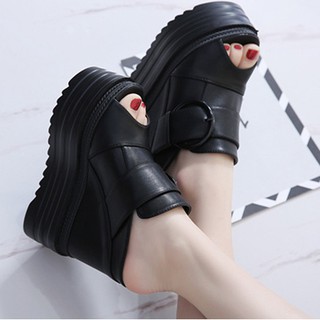Dép nữ đế xuồng cao 14cm thời trang