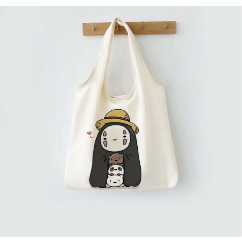 TÚI ĐEO KIỂU NHẬT- VÔ DIỆN  -TOTE CANVAS MỀM