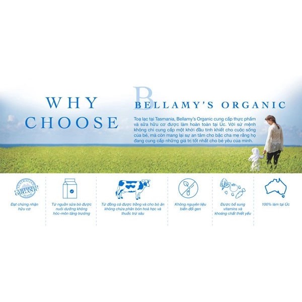 Sữa Bellamy’s Organic Beta Genica-8″ 800g đủ 3 số 1,2,3