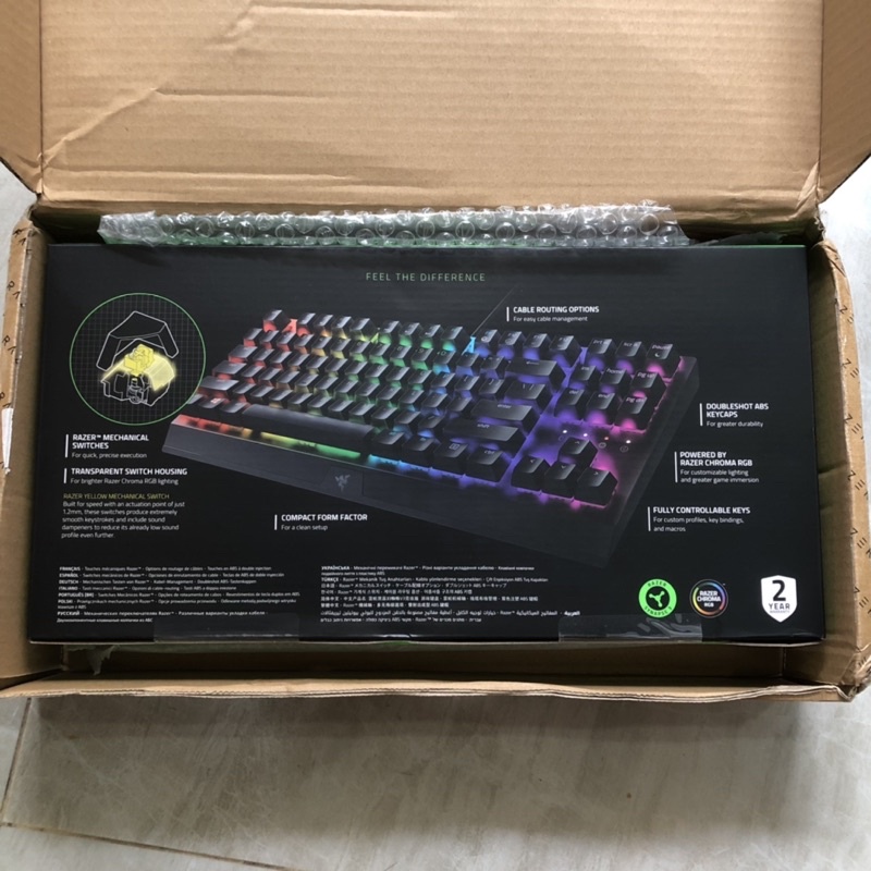 Bàn phím cơ Razer BlackWidow V3 Tenkeyless - Hàng Chính Hãng