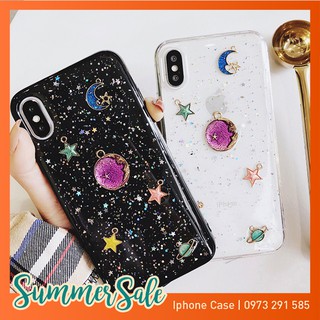CL011 Ốp lưng Luxury Iphone Case trong suốt đính charm Goodnight