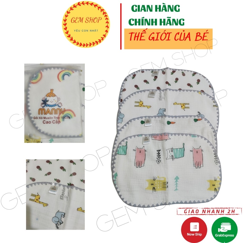 Gối xô nhăn cho bé mềm mịn thấm mồ hôi