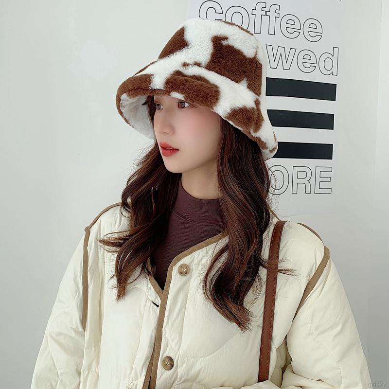 Nón tai bèo họa tiết da bò sữa thời trang Hàn Quốc