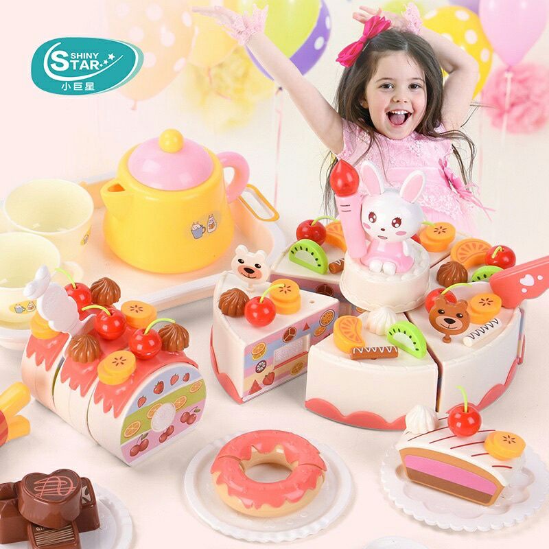 Đồ Chơi Cắt Bánh Sinh Nhật Loại Lớn  Kèm Nhạc Và Đèn 8.5 Chi Tiết ( Tặng Kèm Pin Và Có Ảnh Thật).