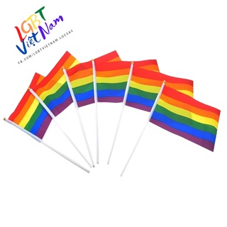 COMBO sỉ Cờ LGBT Lục Sắc CẦM TAY (19*14 CM)