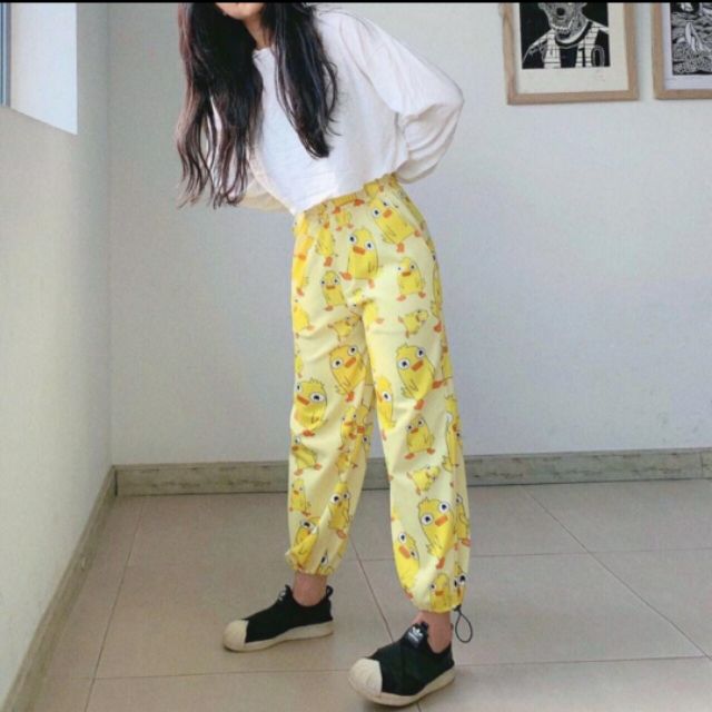 QUẦN DÀI HOẠT HÌNH ỐNG RỘNG UNISEX TT54