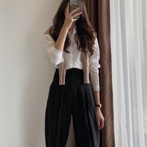 Quần baggy cạp liền 2 khuy - 4BASIC - QBG01