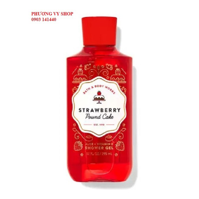 Gel tắm hương nước hoa BBW STRAWBERRY POUND CAKE
